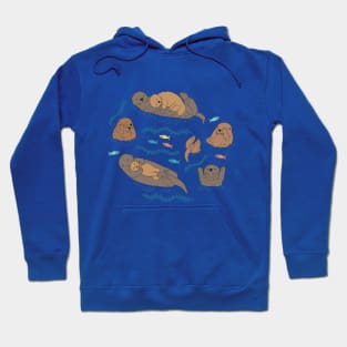 Sea Otters - cute animal pattern by Cecca Designs Hoodie